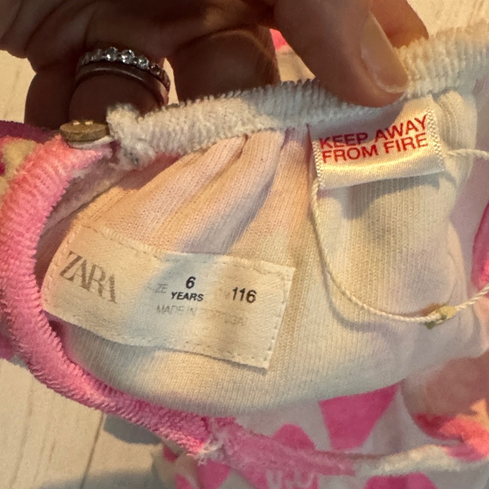 Zara Pink Heart Barbie Terry Romper - Picture 5 of 5